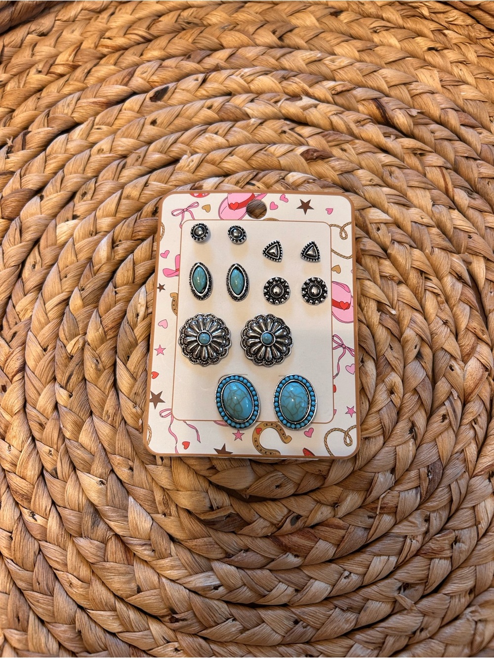 6 piece Western Earring set